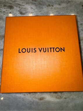 Authentic Louis Vuitton Empty Belt Accessory Gift Box Orange 6.5” x 6.5”